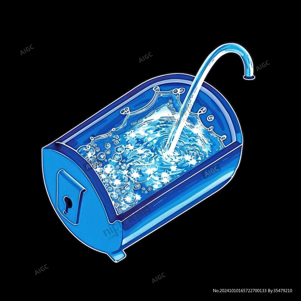 水壺水桶插畫