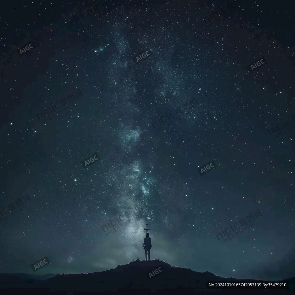 星辰大海男孩背影