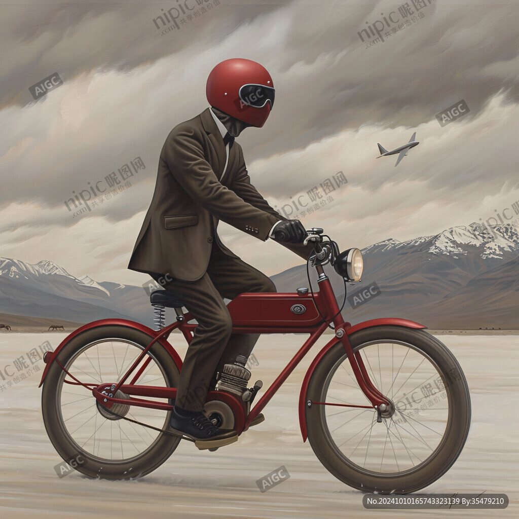 騎自行車插畫