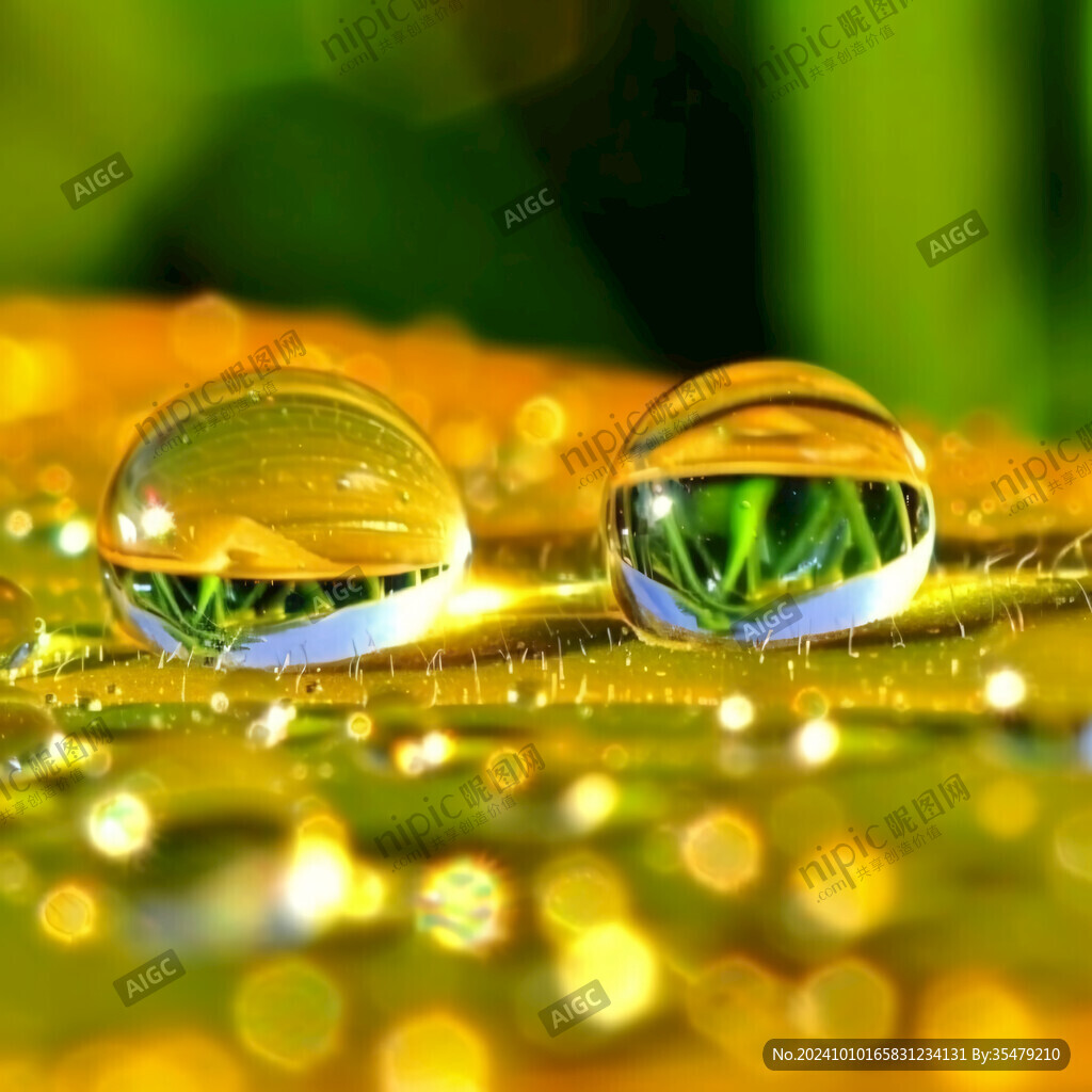 金色水珠