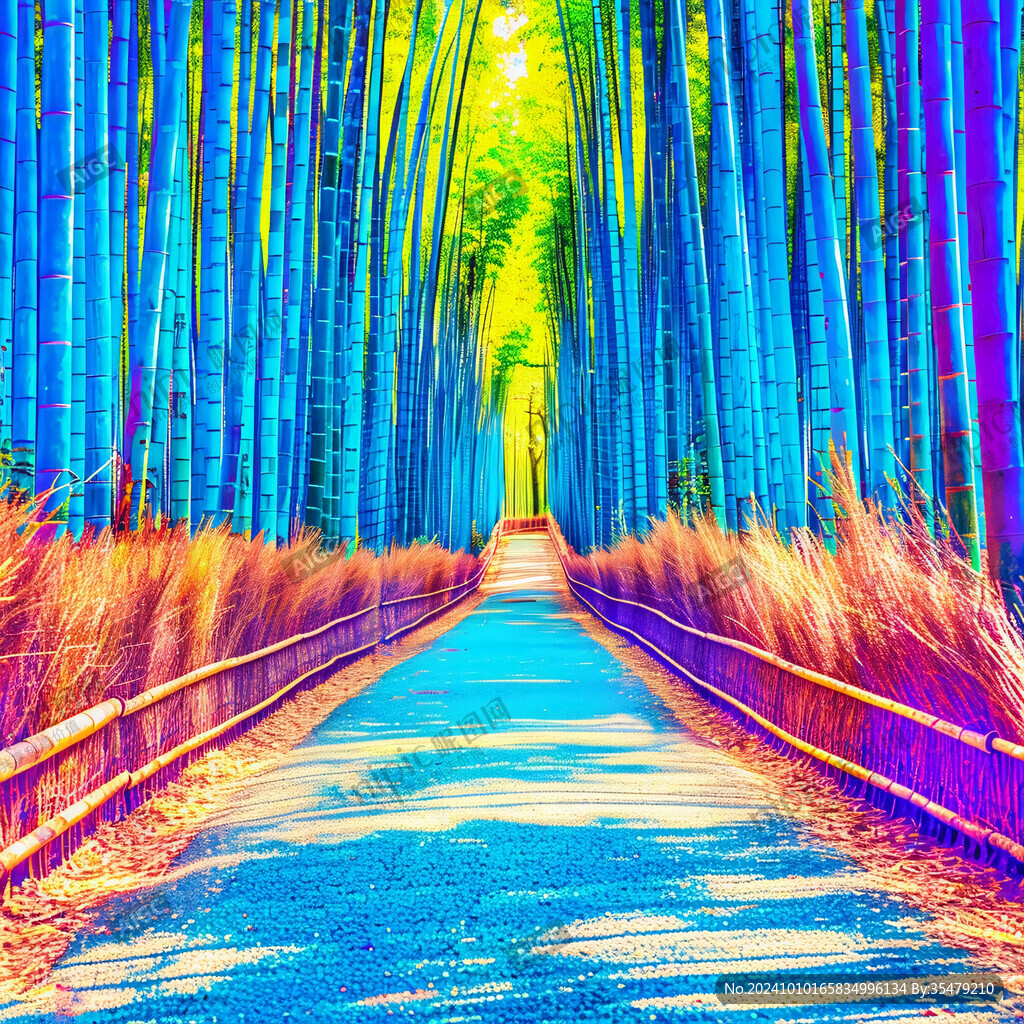 竹林夜景