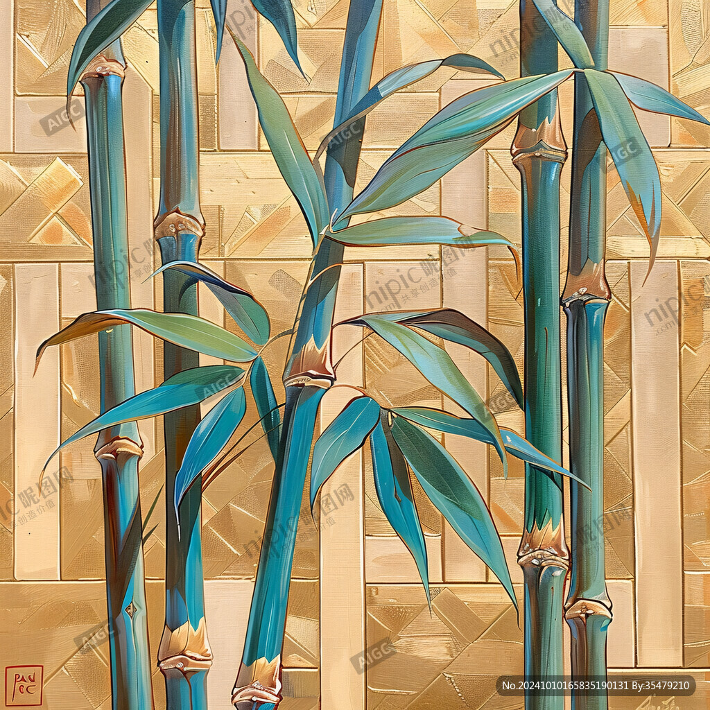 竹子拼花圖案