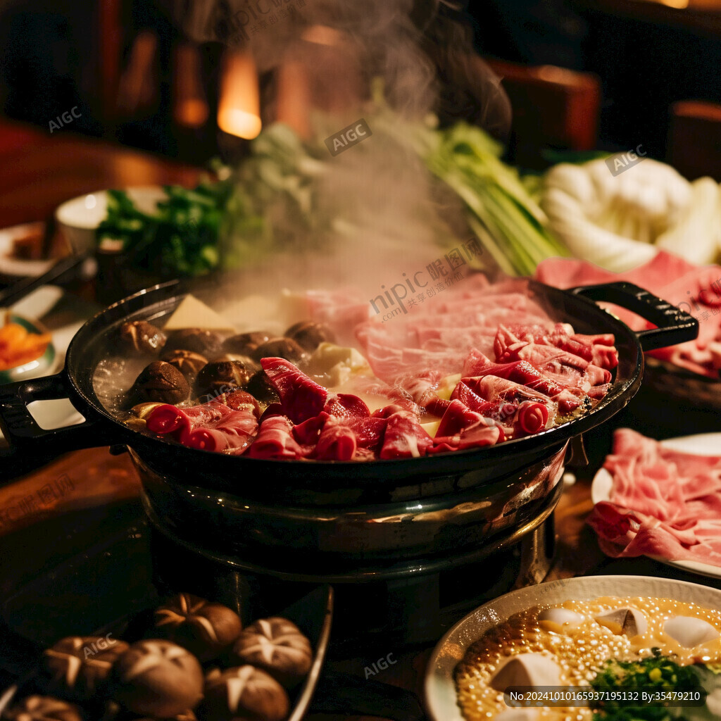 冬季的牛肉火鍋