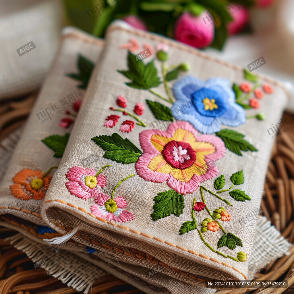 刺繡枕巾