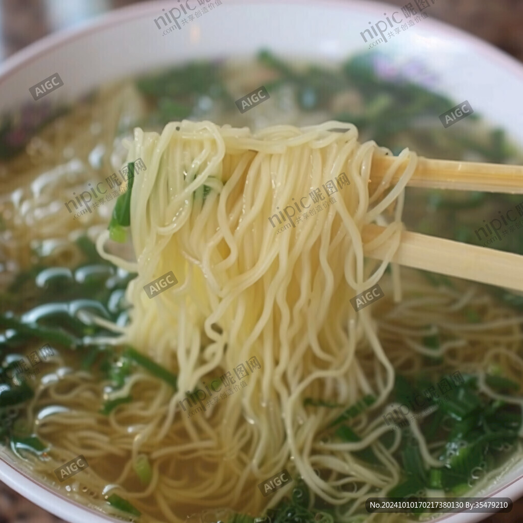 姜蔥撈面配湯