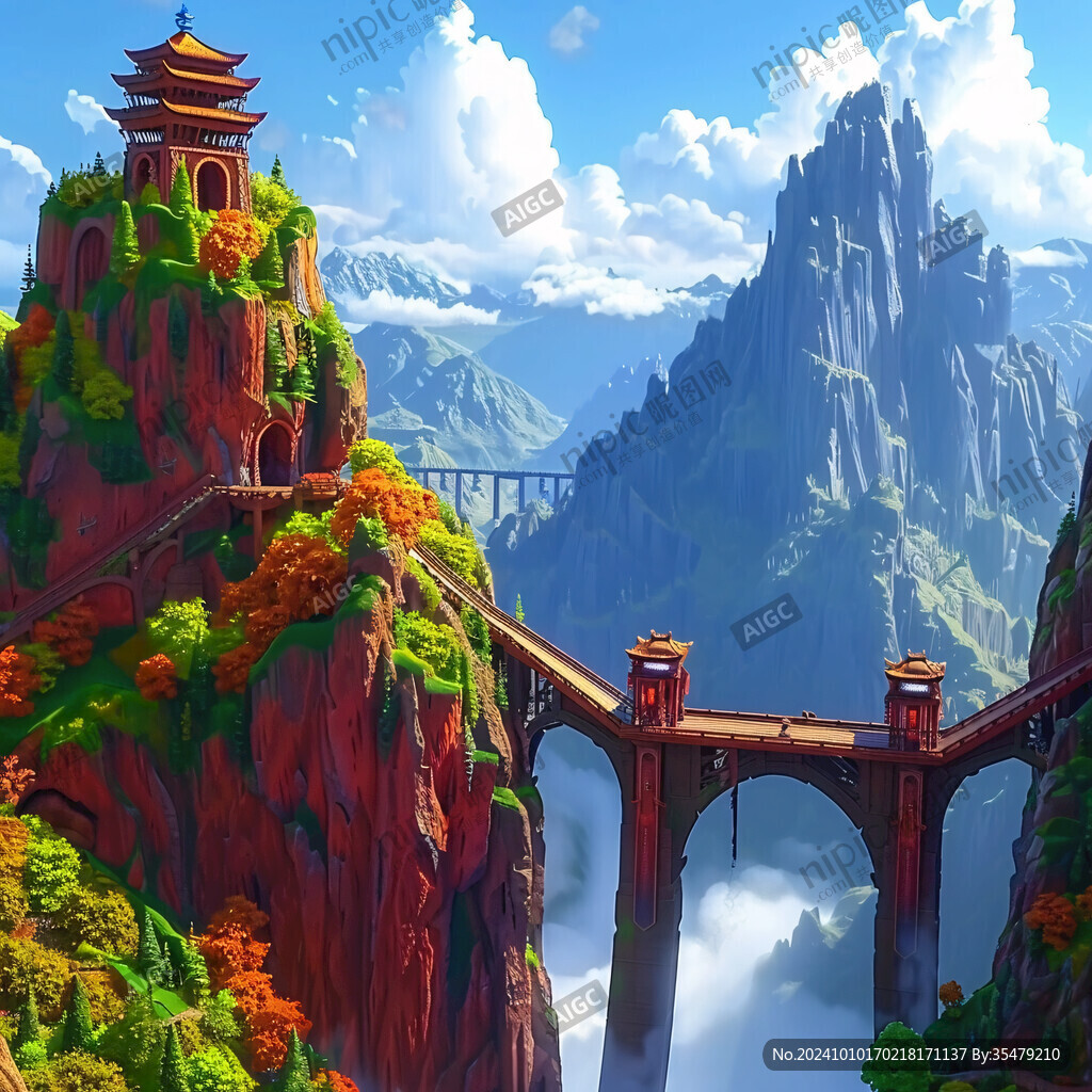 銅瓦門大橋插畫