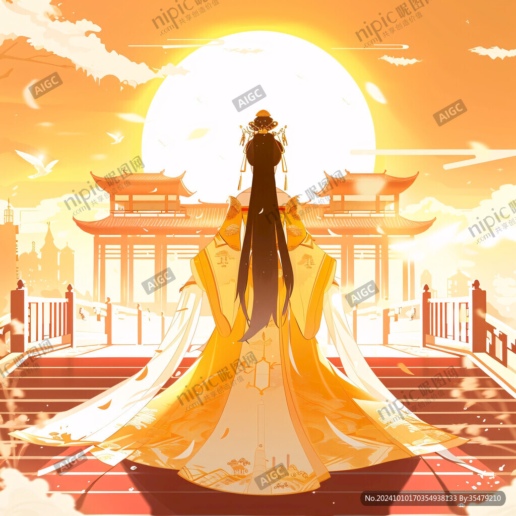 皇帝皇后插畫