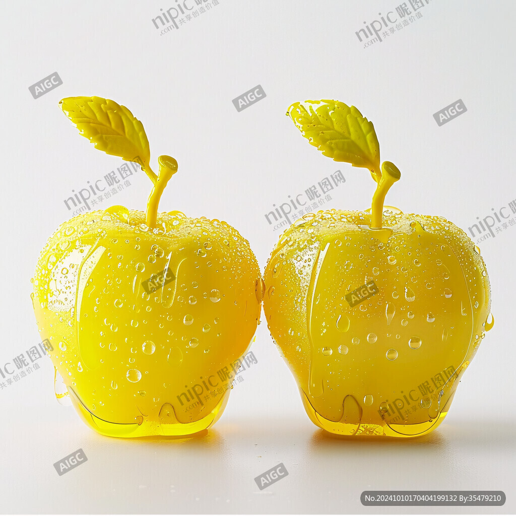 黃金蘋(píng)果手繪插畫(huà)