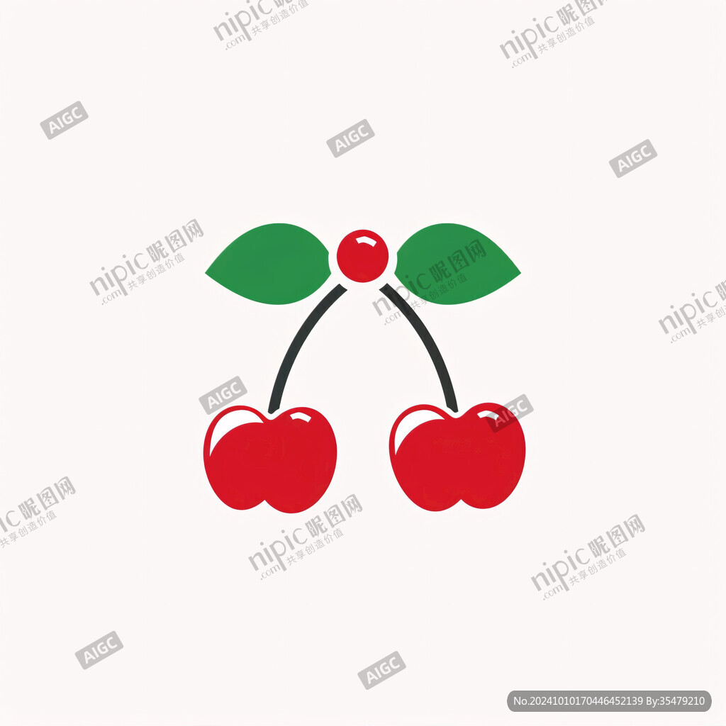 兩顆櫻桃插畫