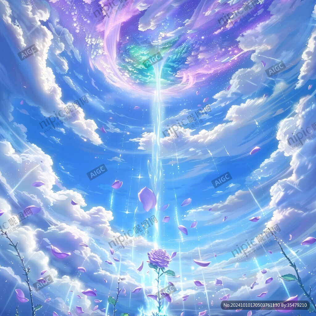 手繪紫色夢(mèng)幻場(chǎng)景