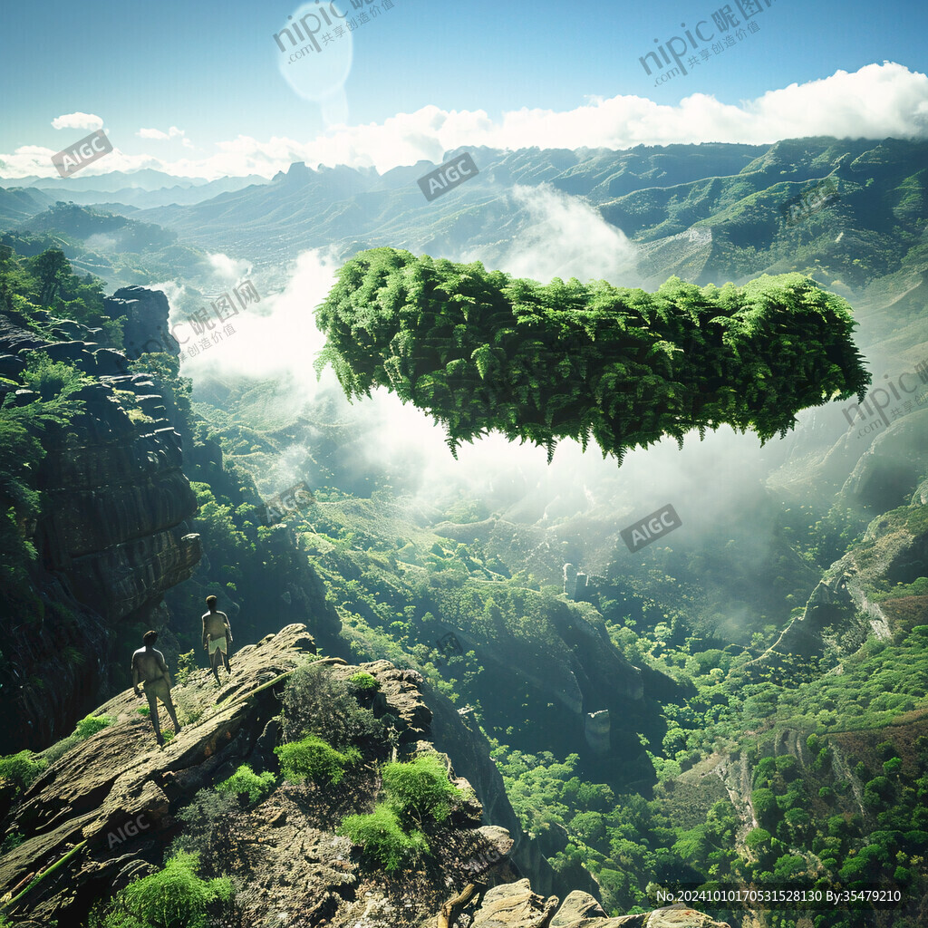 漂浮在空中的神秘島嶼