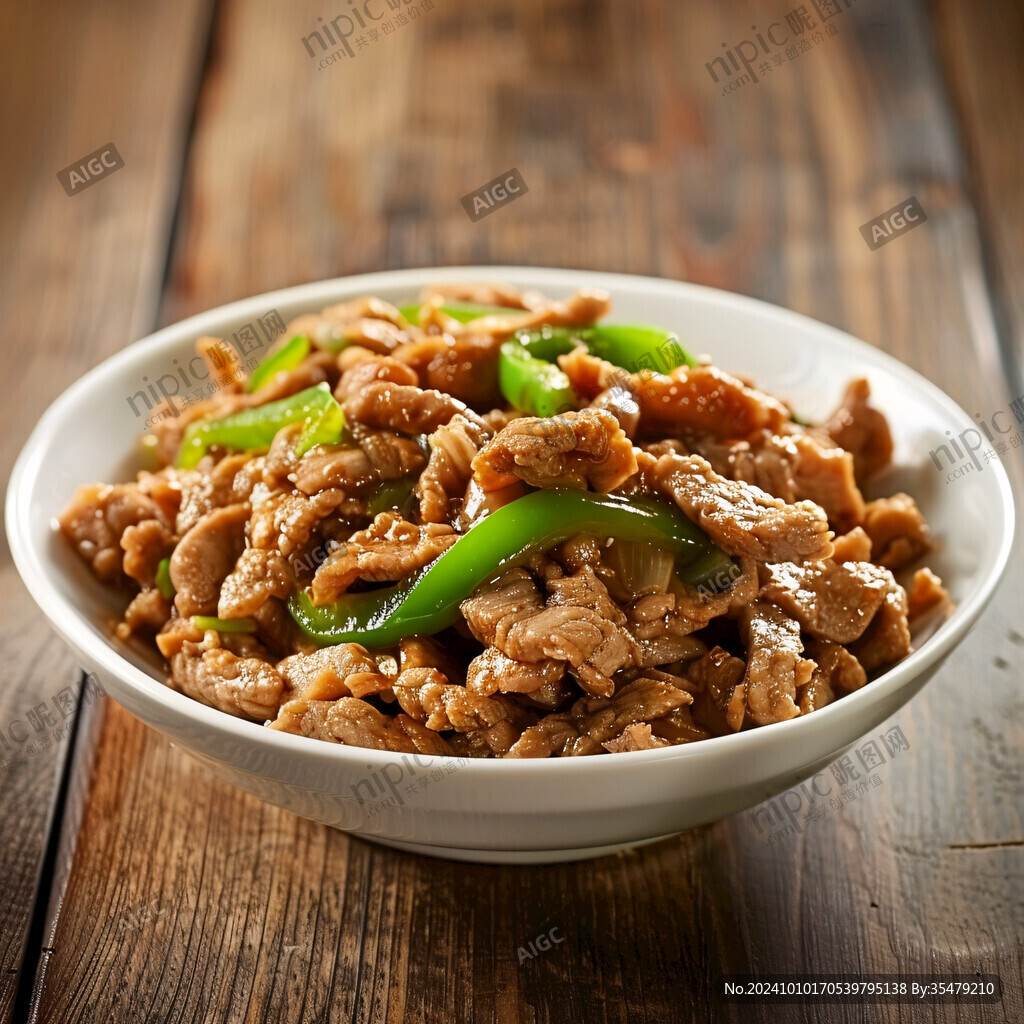青椒炒肉素材