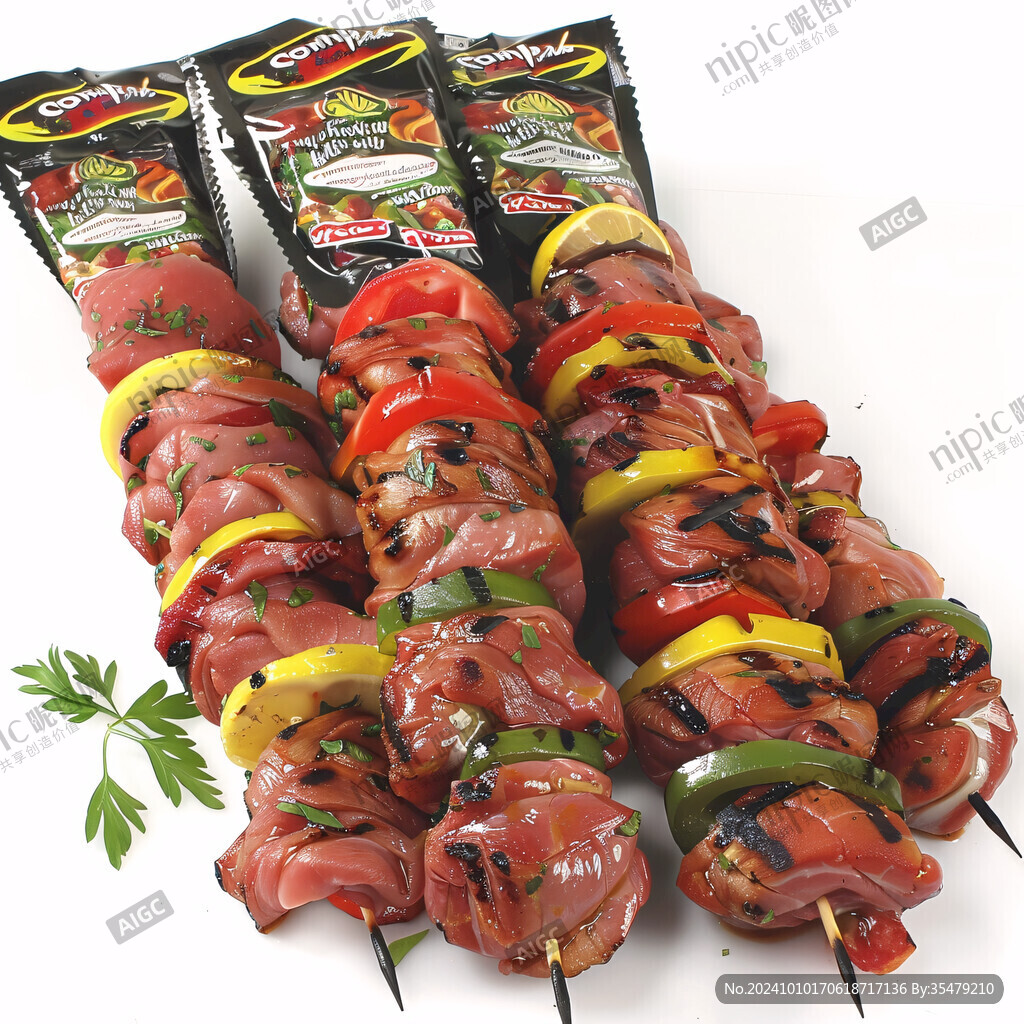 烤火腿青椒串