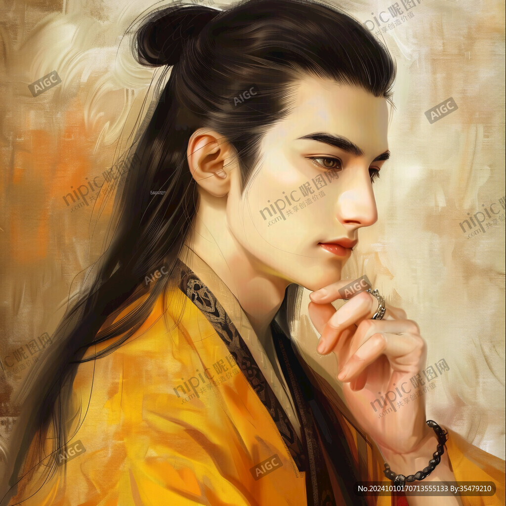 原創(chuàng)手繪古裝美男