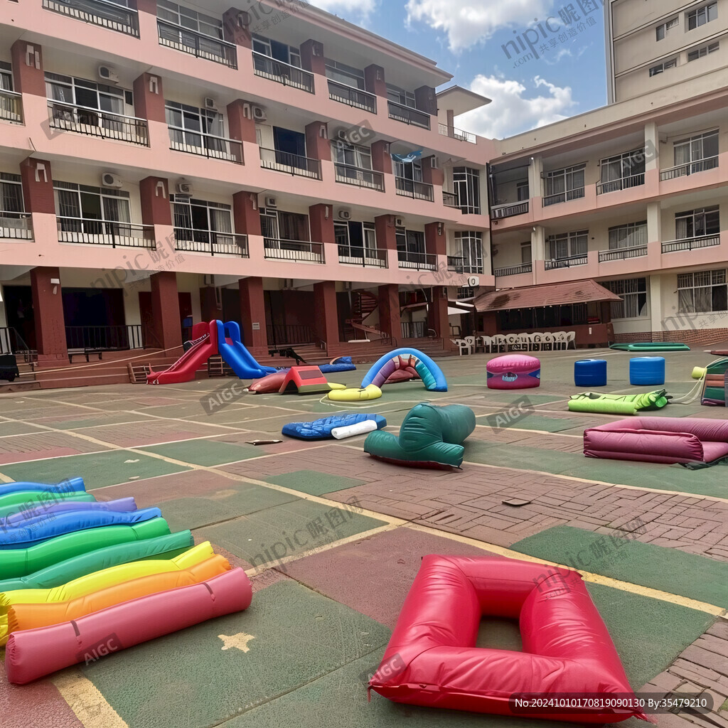 幼兒園內景輪胎