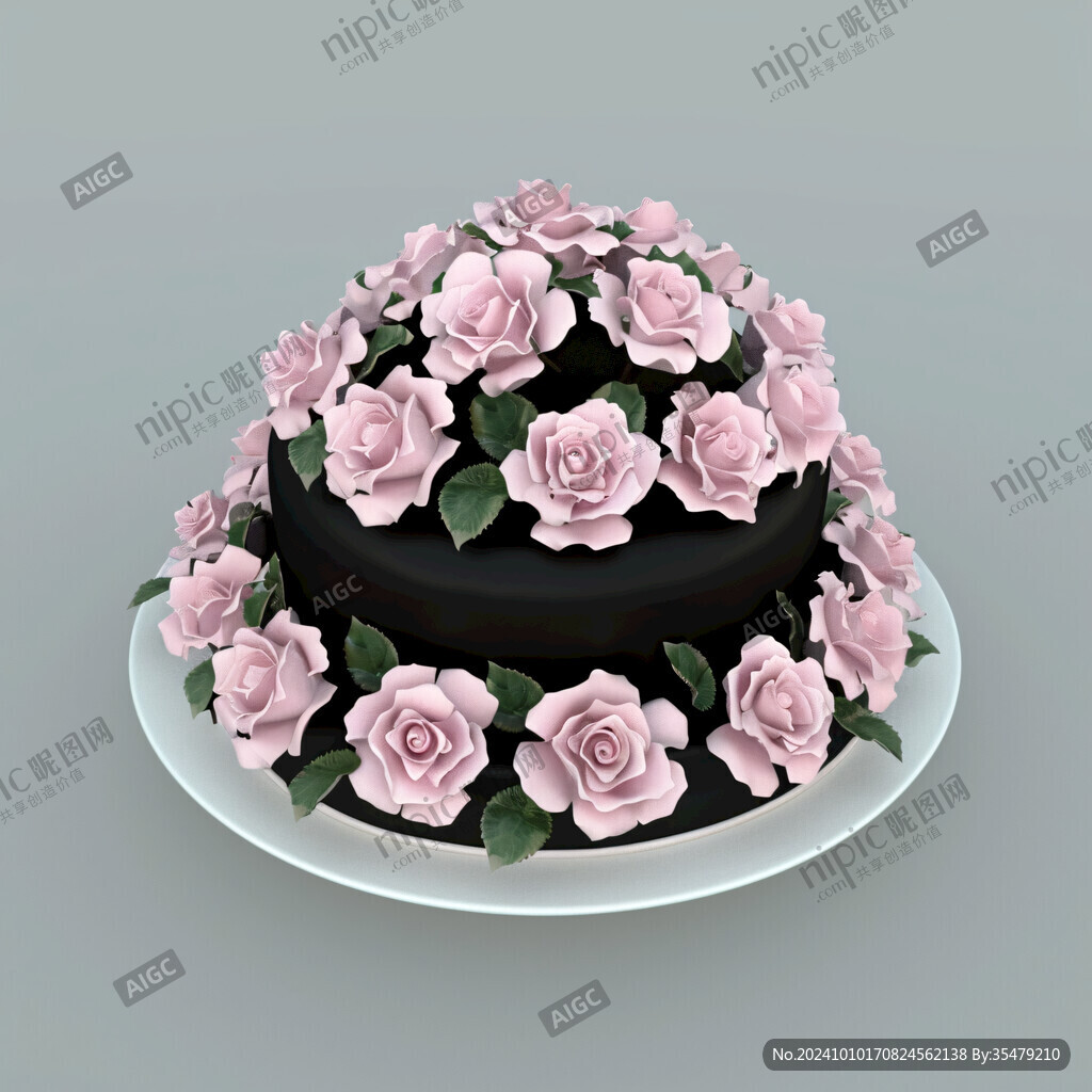 奶油生日蛋糕模型