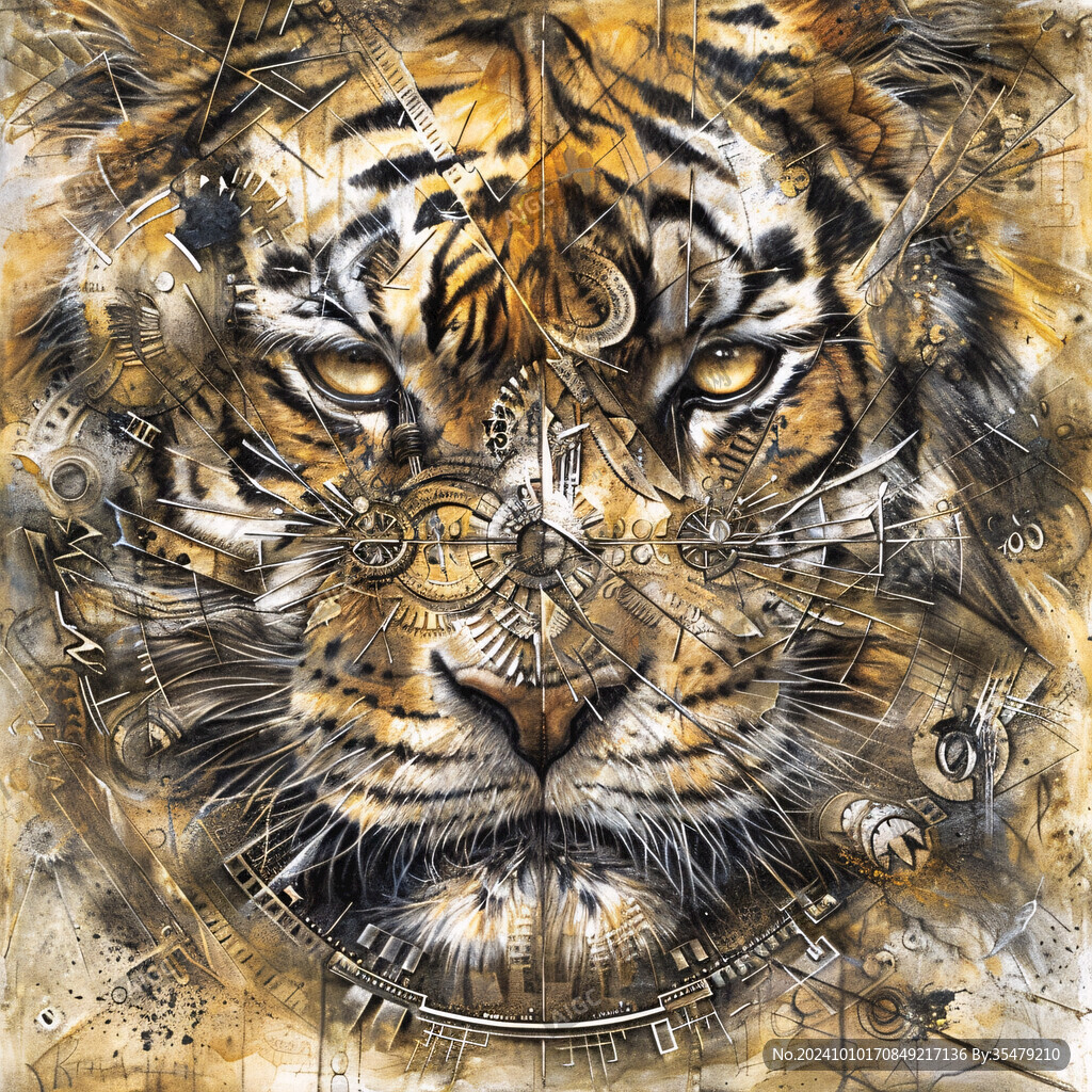 老虎潮流插畫
