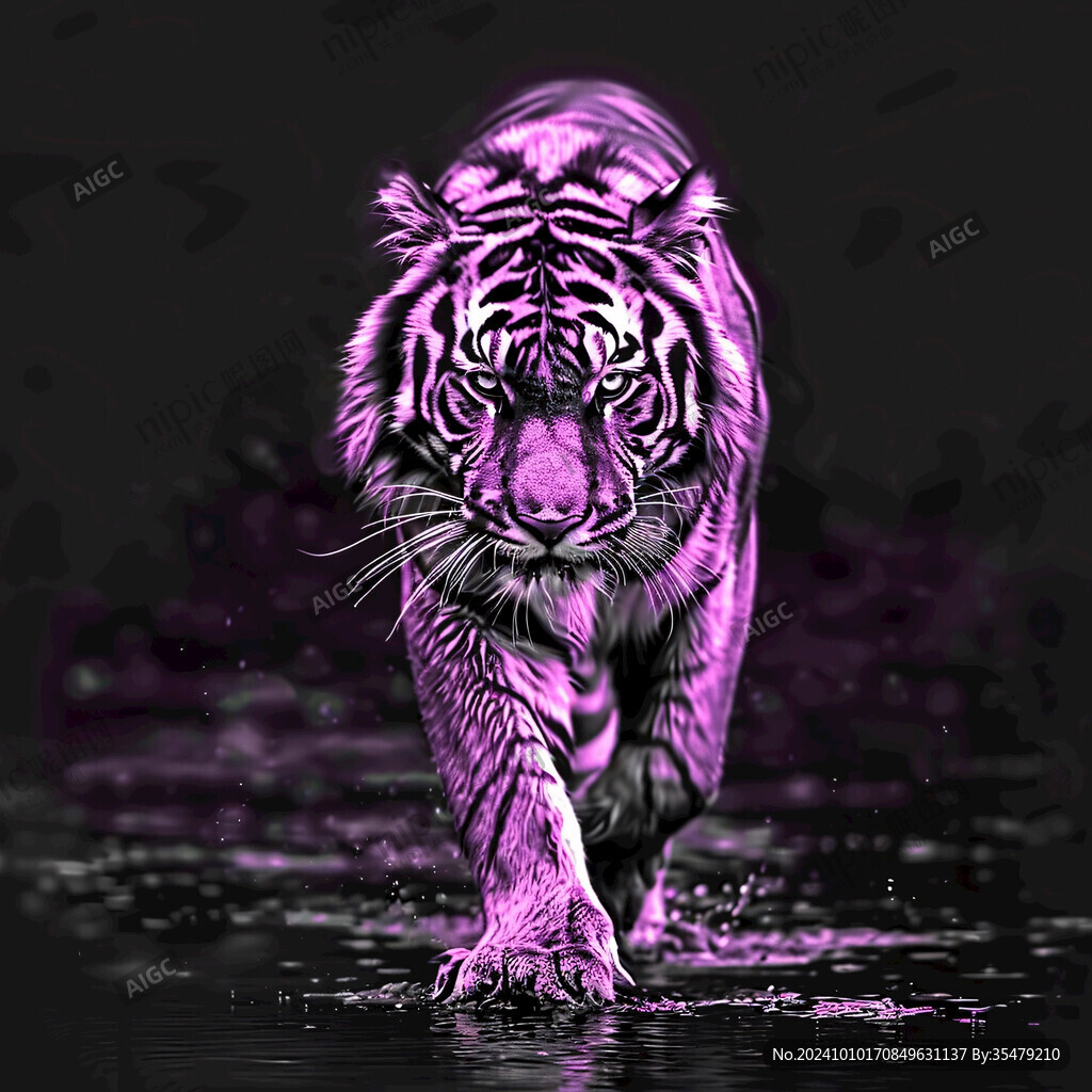 潮流老虎插畫