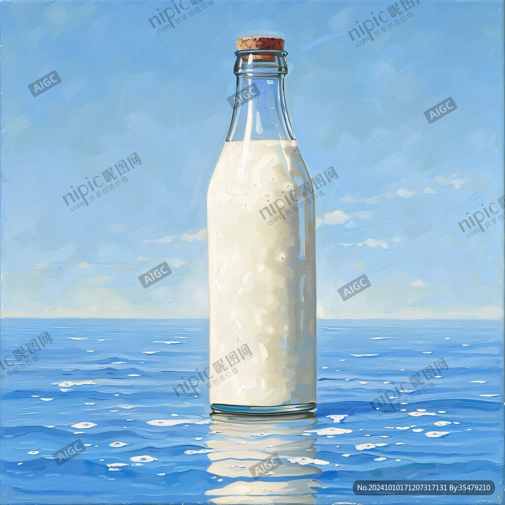 寫實牛奶瓶
