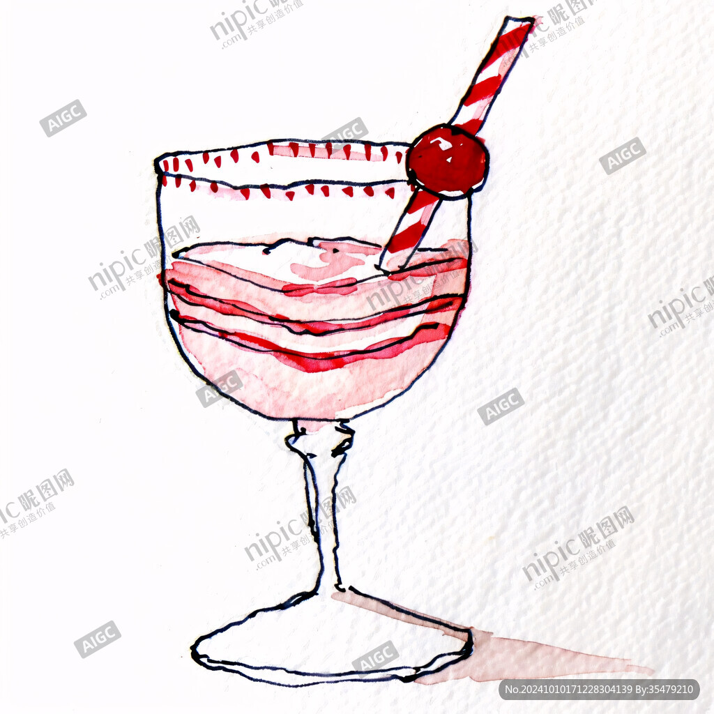 手繪水彩飲品