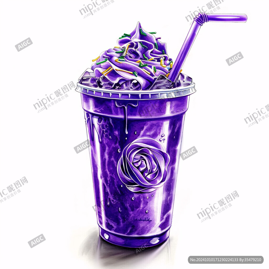紫色紙杯設計