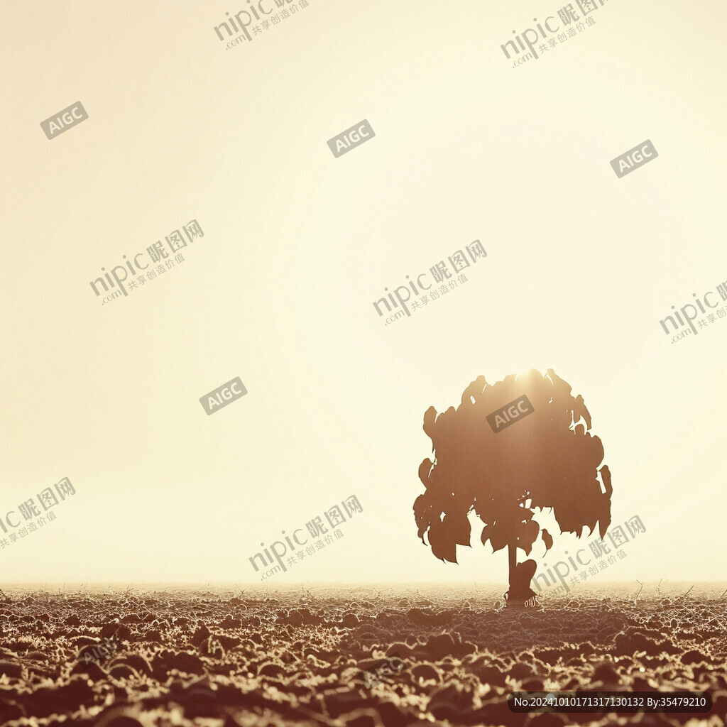 沙地獨一楓樹