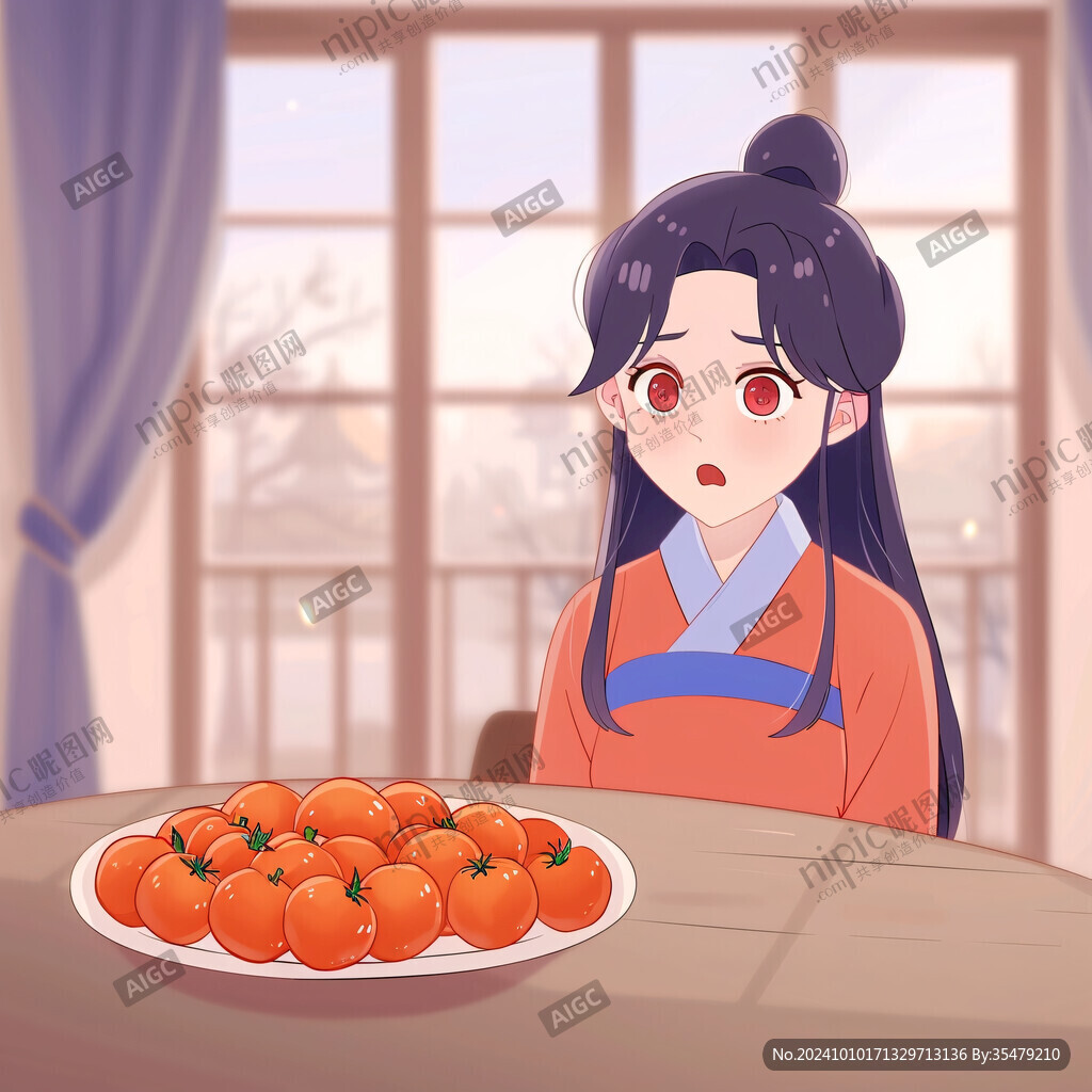 柿子插畫人物