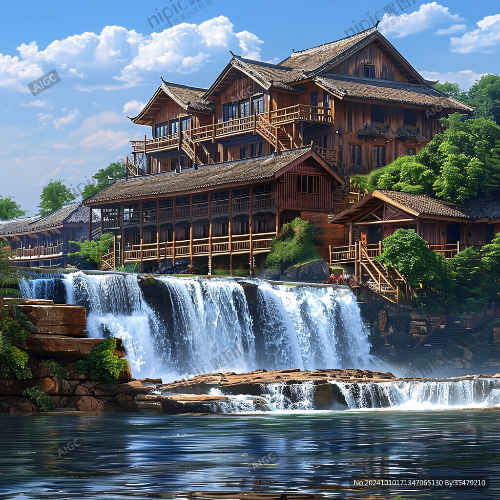 水閣建筑吊腳樓