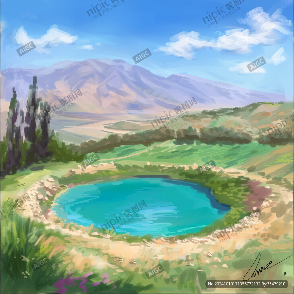 天池地池火山湖泊