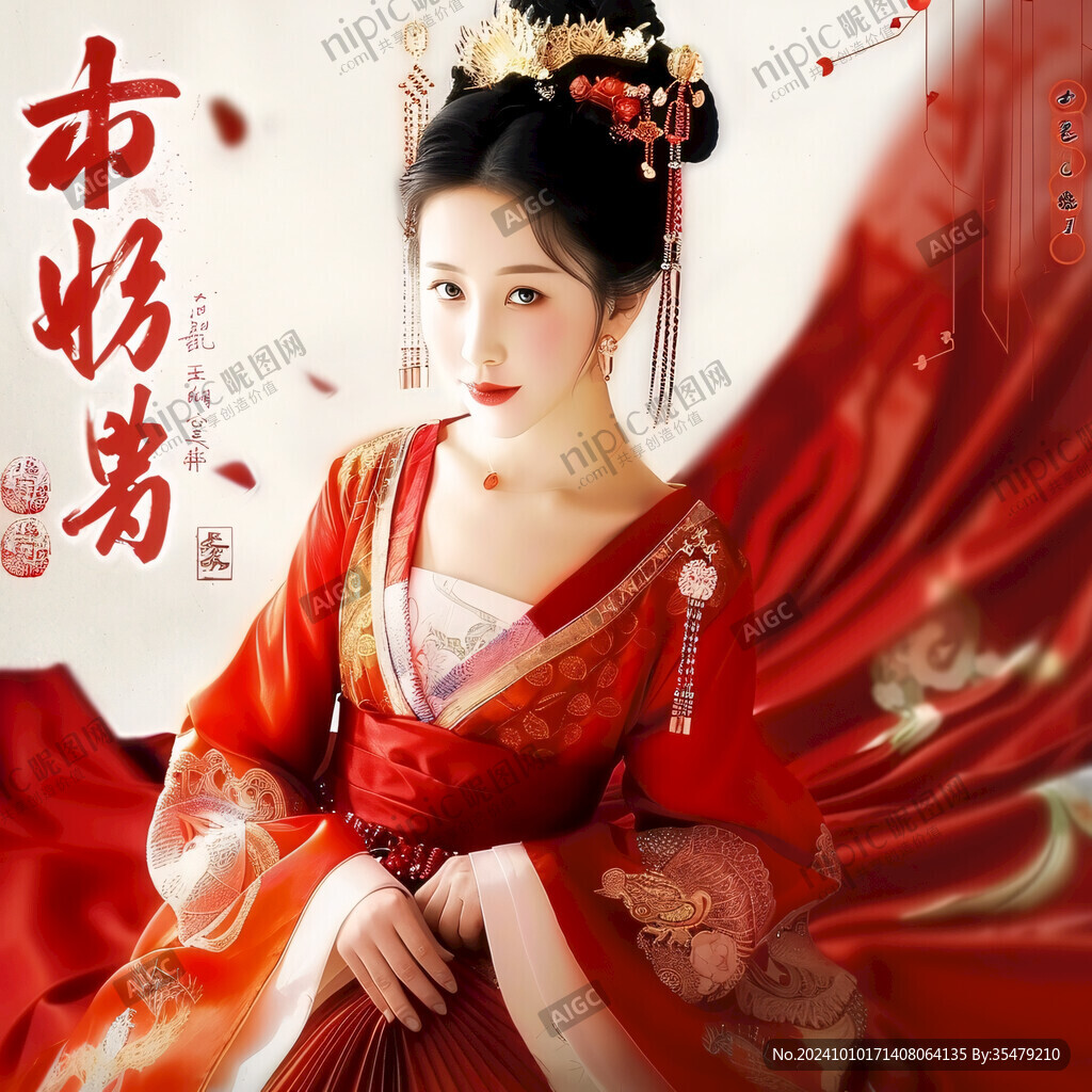 古裝紅衣女子