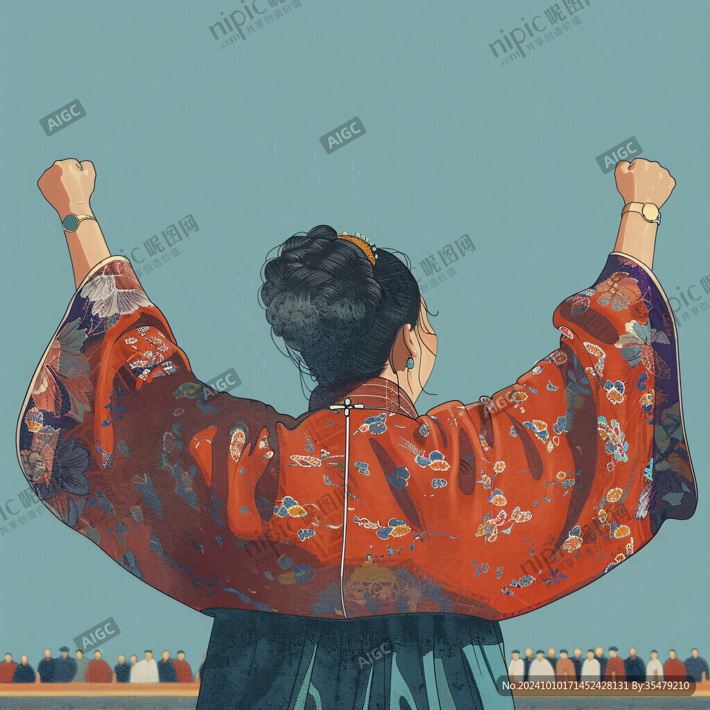 朝鮮族人物情侶插畫