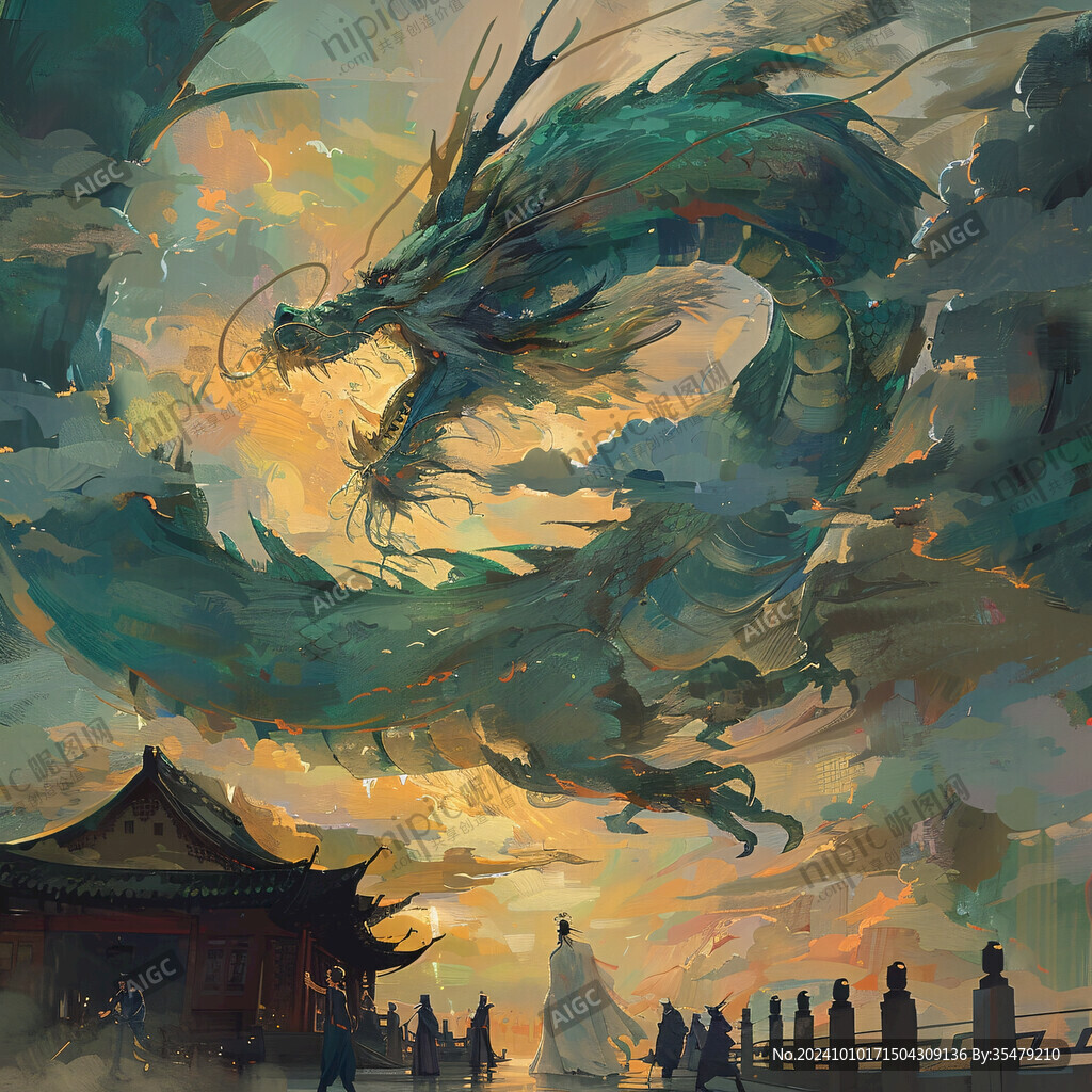 古風龍插畫
