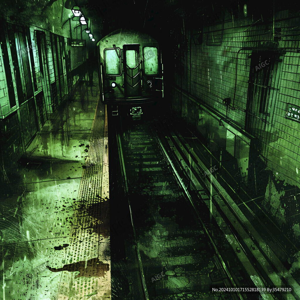 雨中車站月臺
