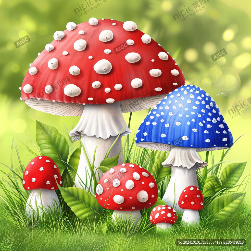蘑菇手繪插畫