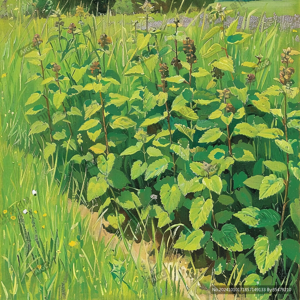 夏枯草插畫