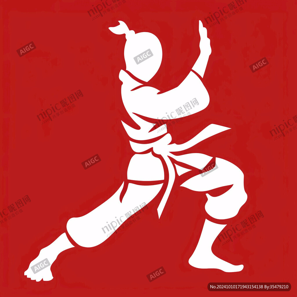 武術人物插畫武術廣告