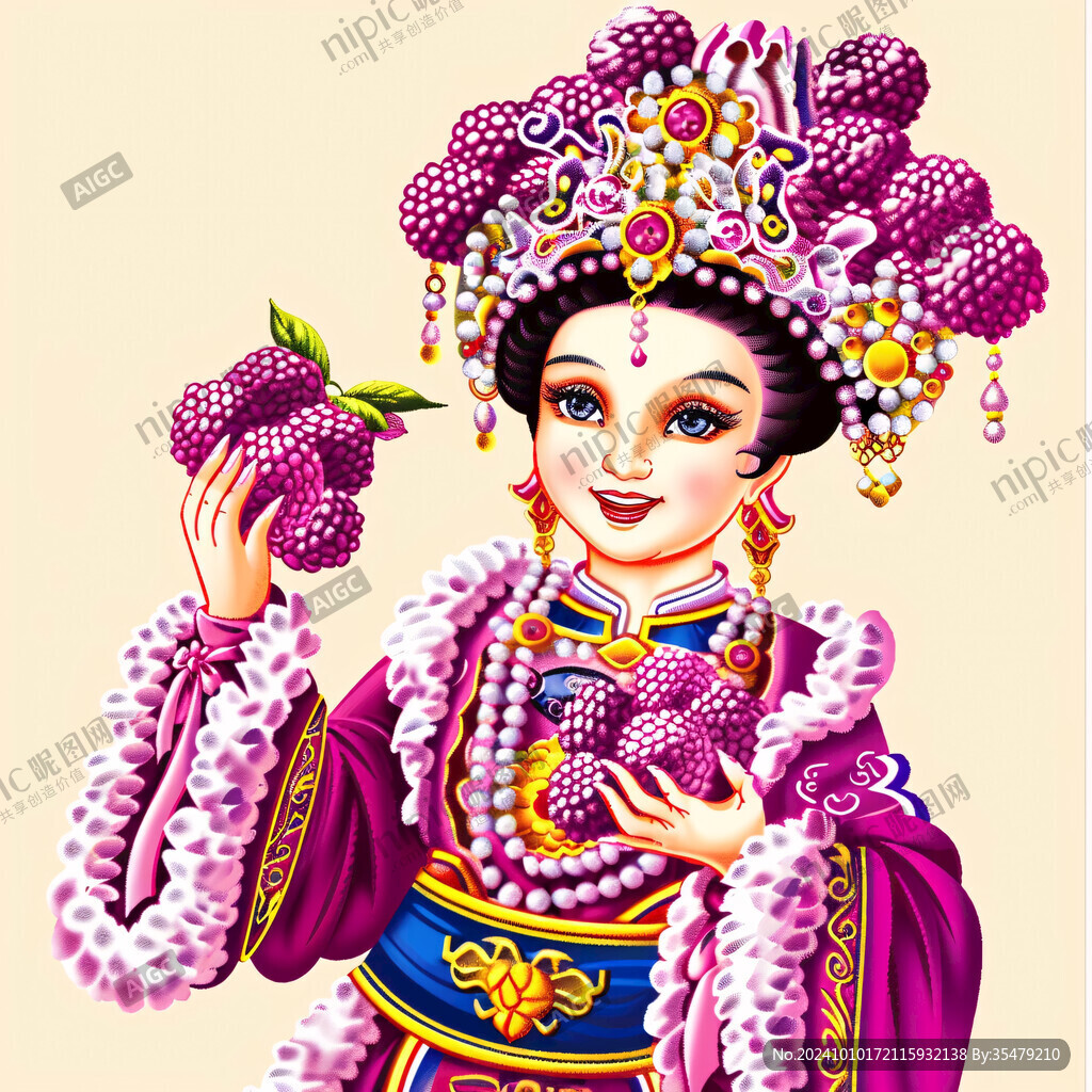 白族美女插畫(huà)