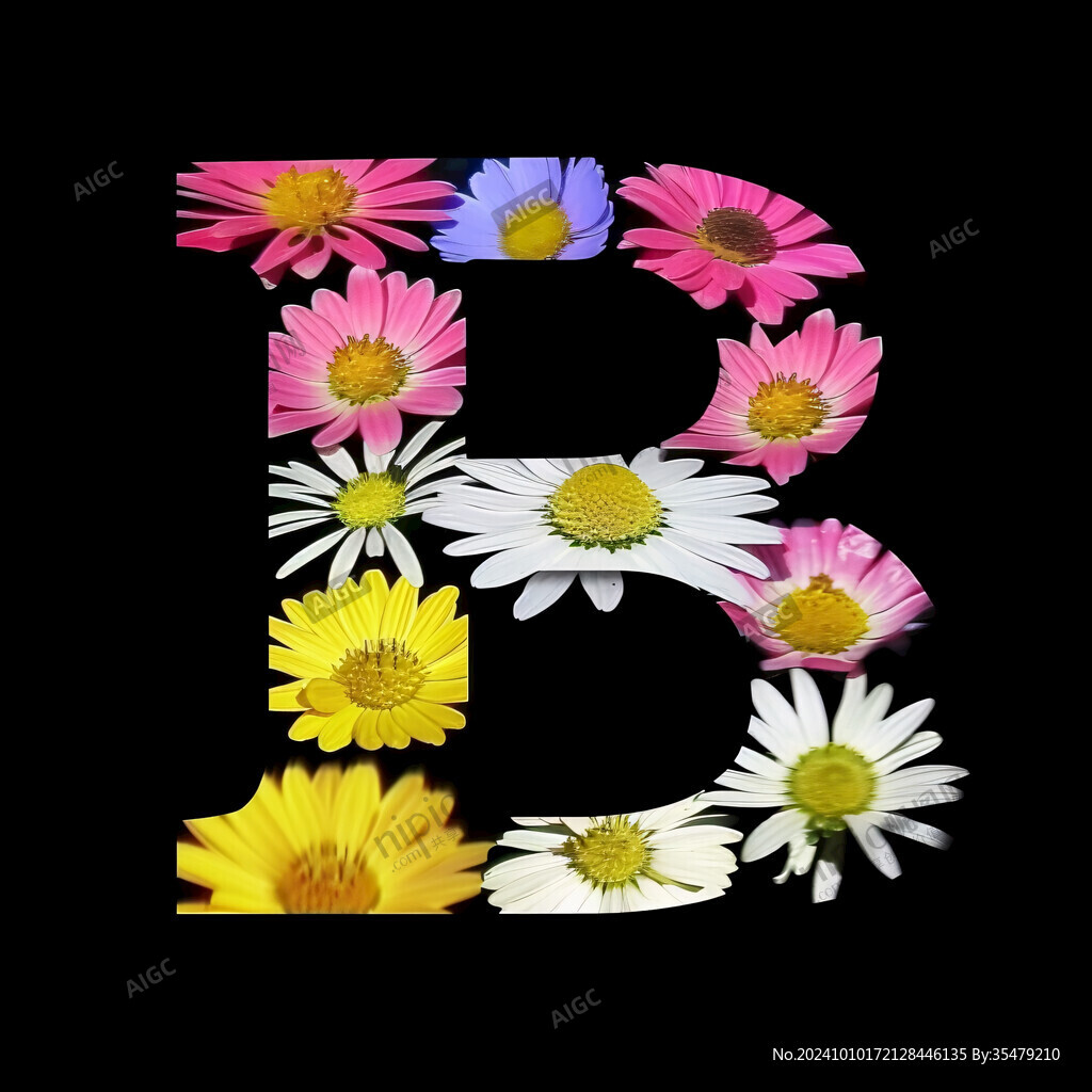 花朵花卉字體造型