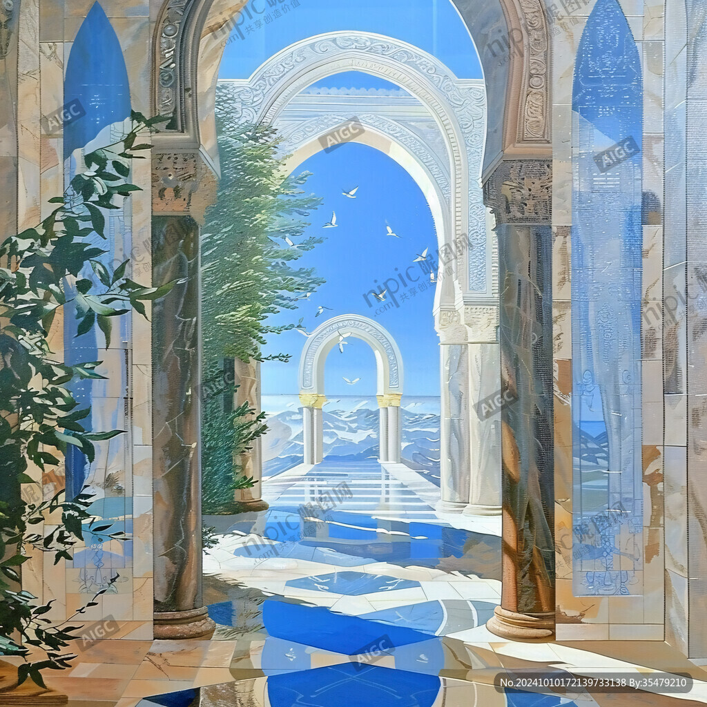 歐式拱門星光主題場景