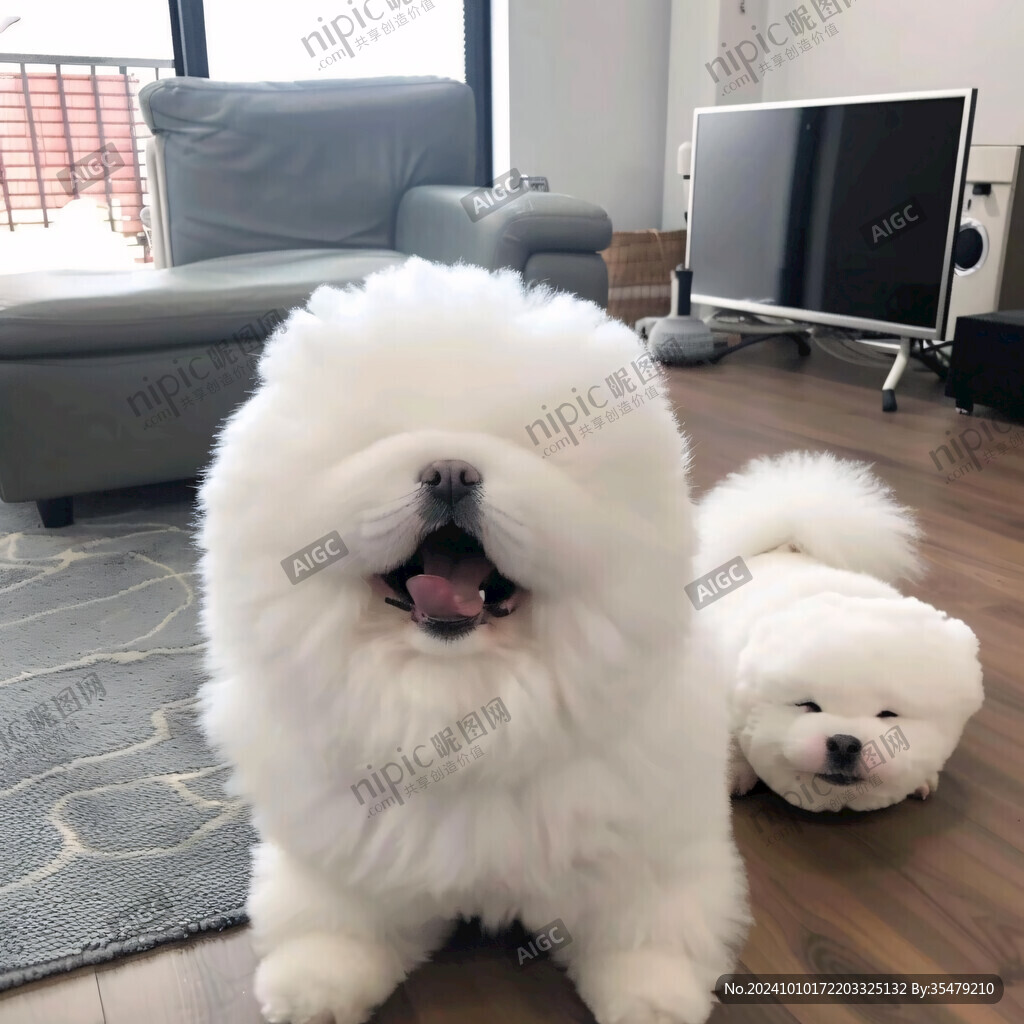 無辜可愛搞怪薩摩耶犬