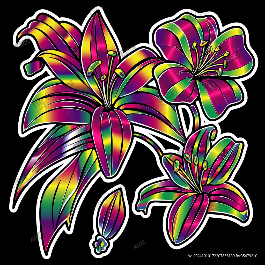 手繪數(shù)碼花
