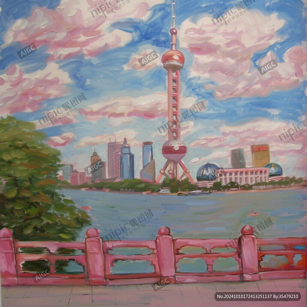 東方明珠油畫