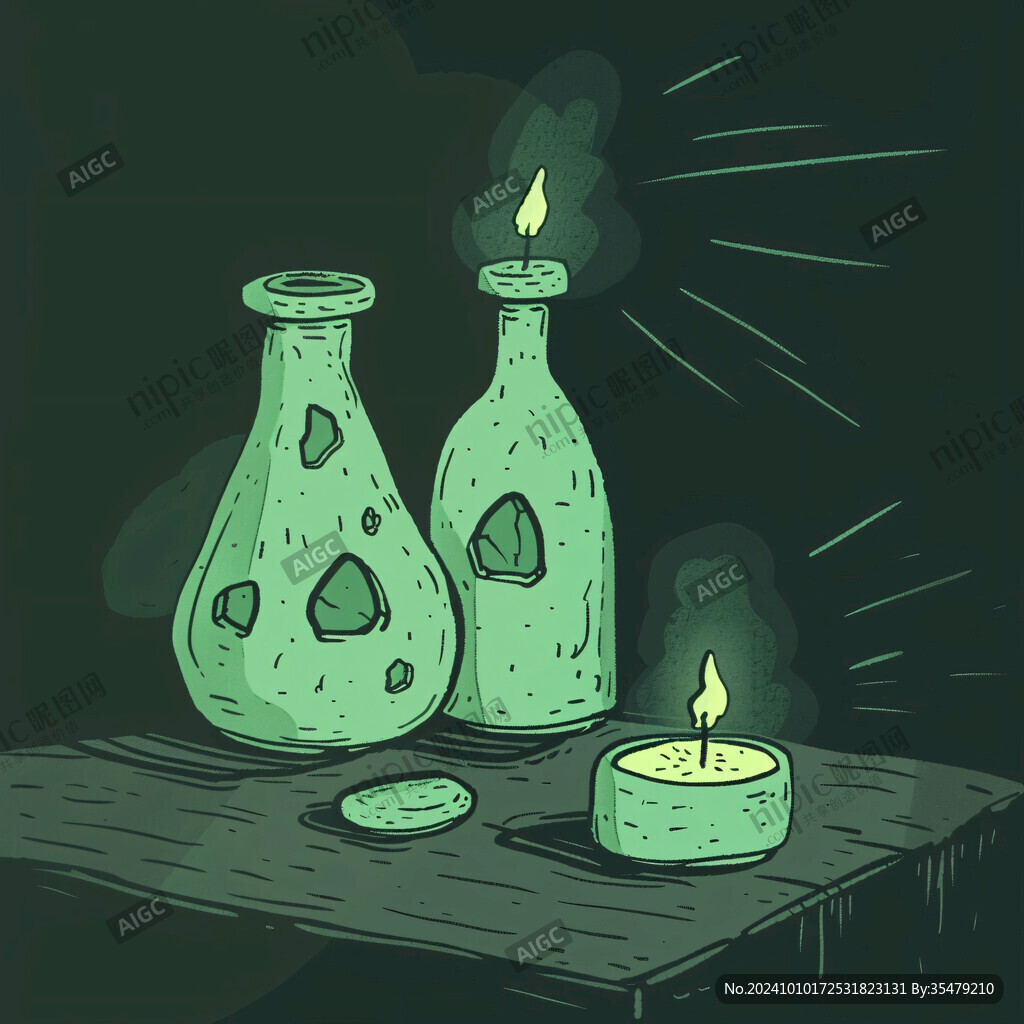 燭臺插畫