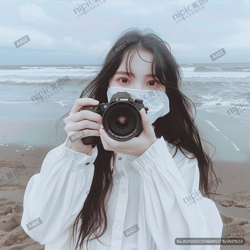 潯浦海邊女孩