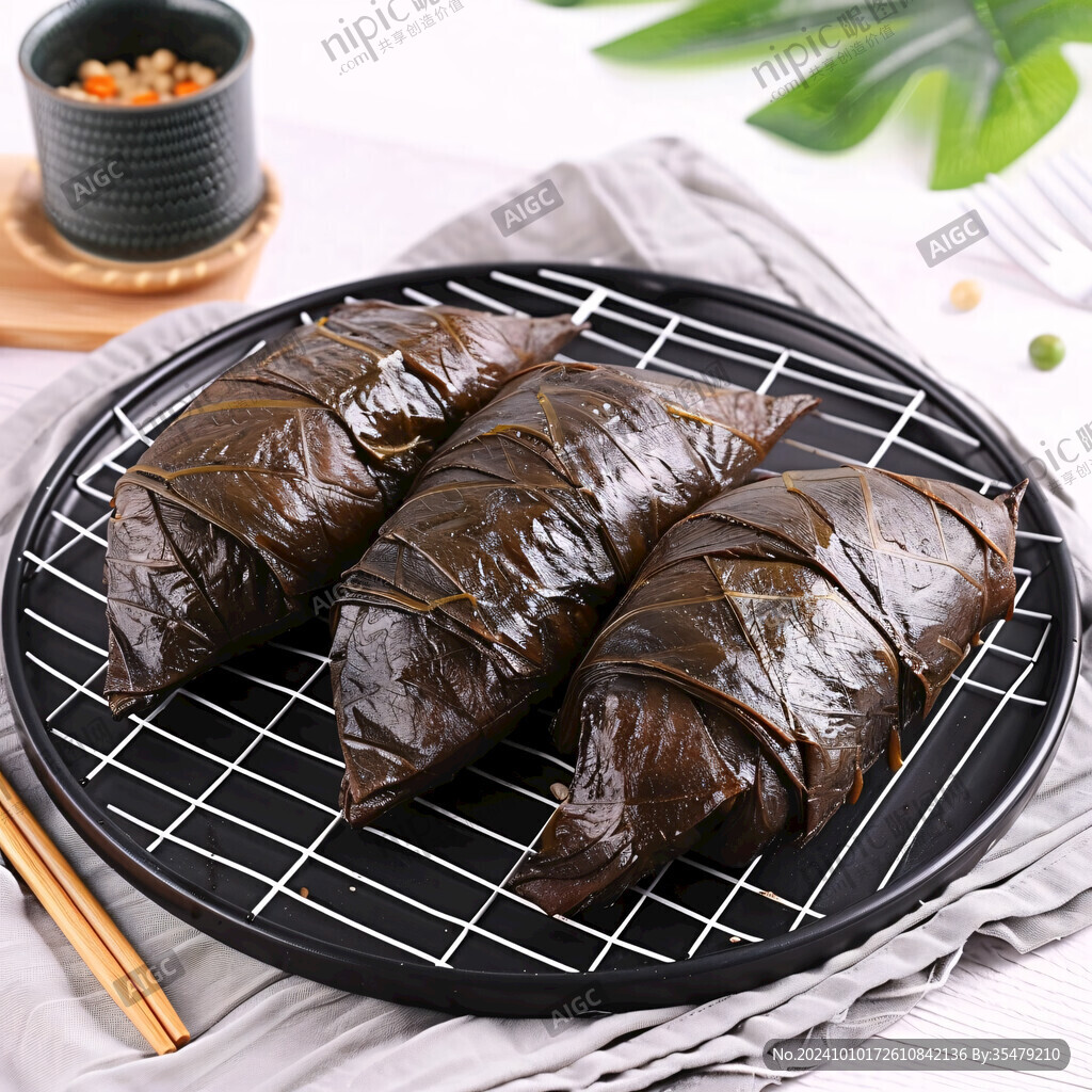 美食黃粑糯米竹葉甜品