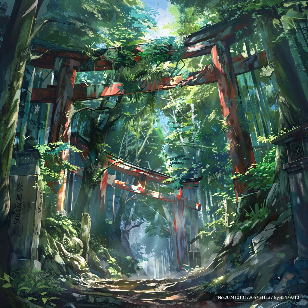 動漫場景插畫