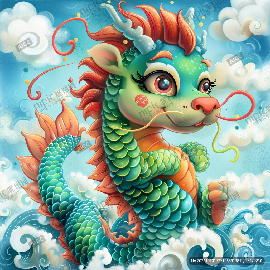 龍年年年有余插畫