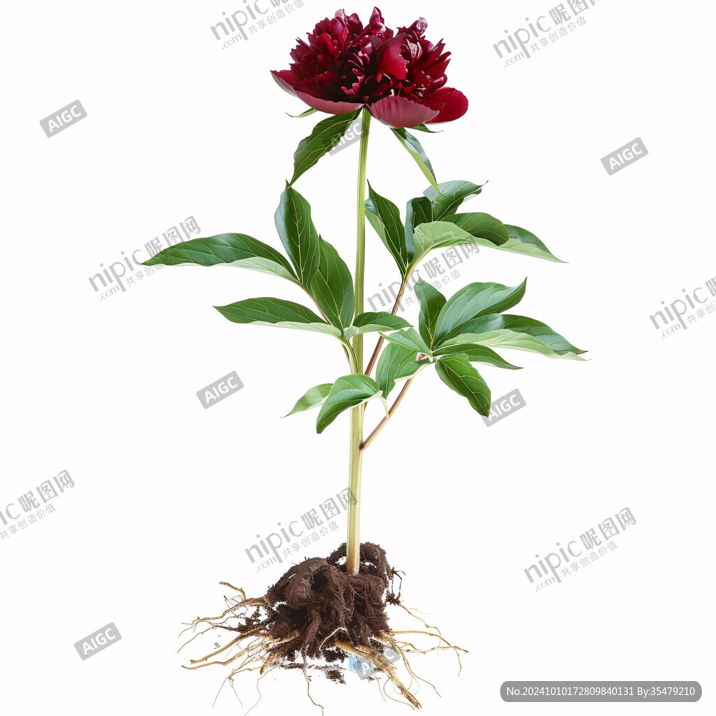芍藥花全株