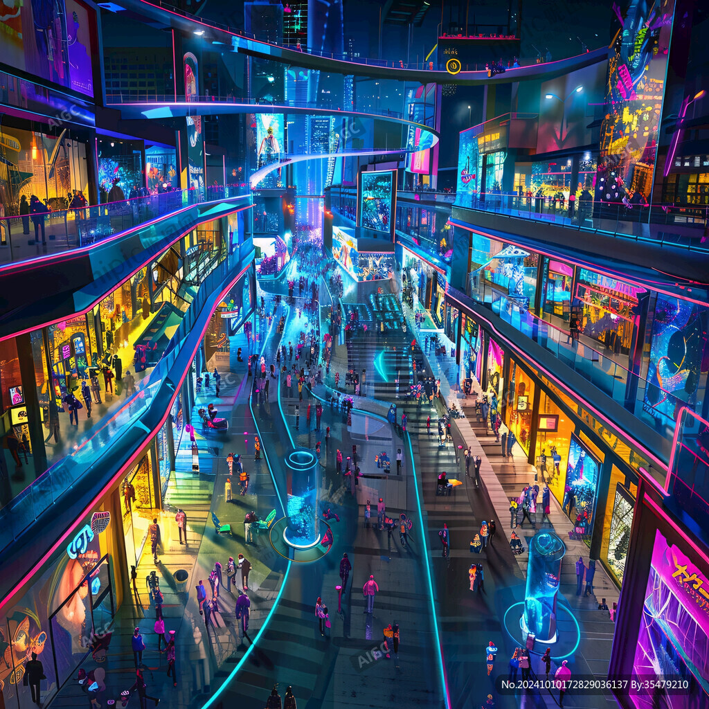 賽博朋克夜市kv