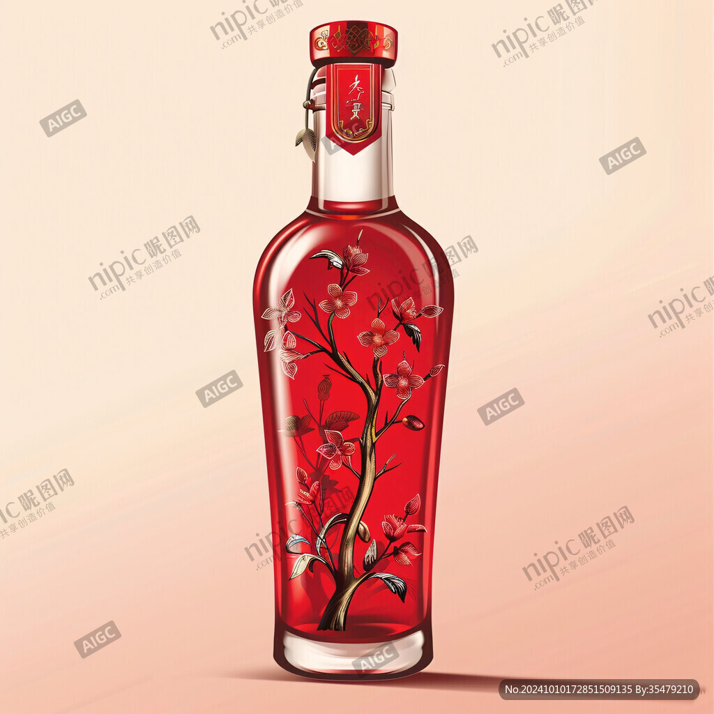 紅枸杞原漿插畫